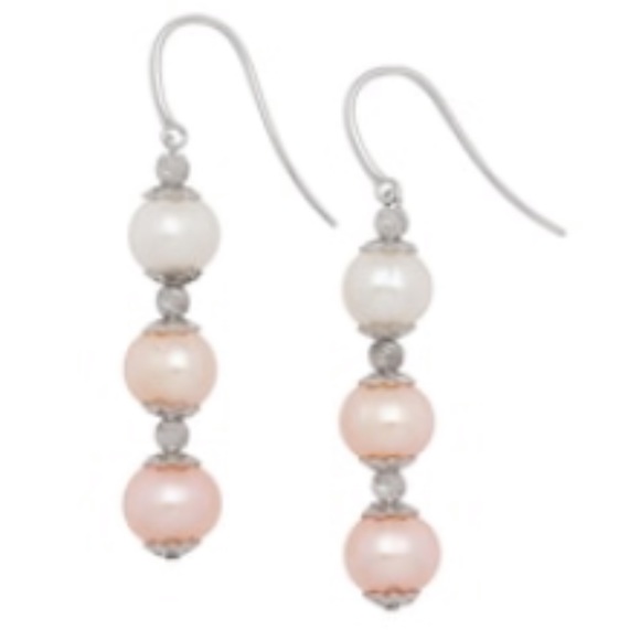 Imperial Pearls Sterling Silver 7-8mm Earrings - Picture 1 of 5